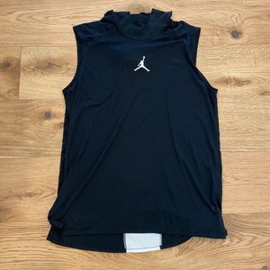Black Jordan tank top w/ hood